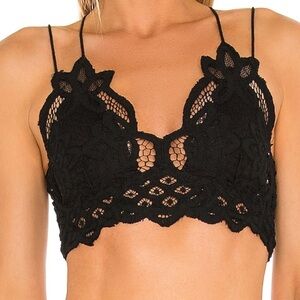 Free People Black Lace Bralette